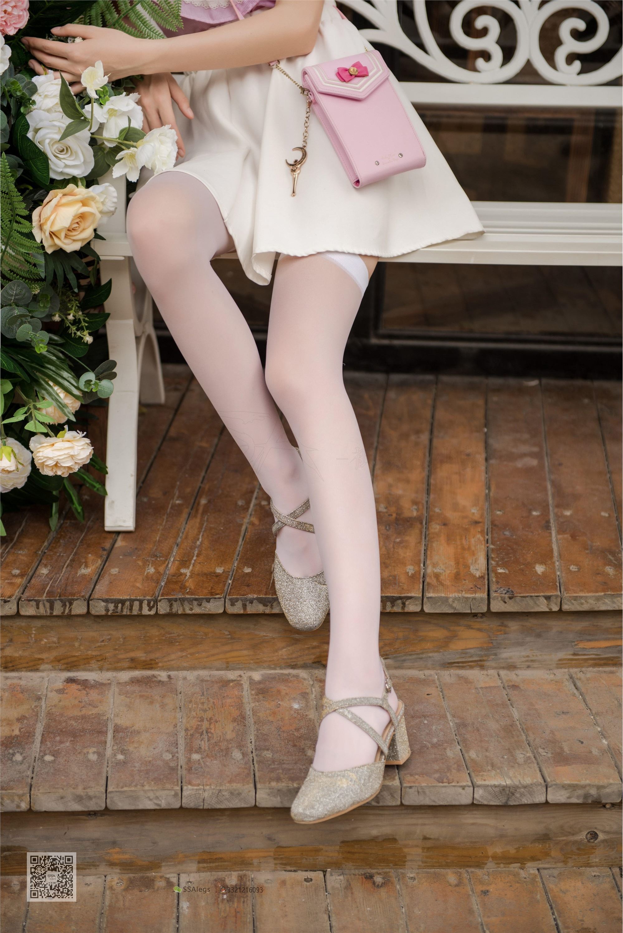 SSA丝社 NO.009 小琪琪 超薄5D长筒袜街拍